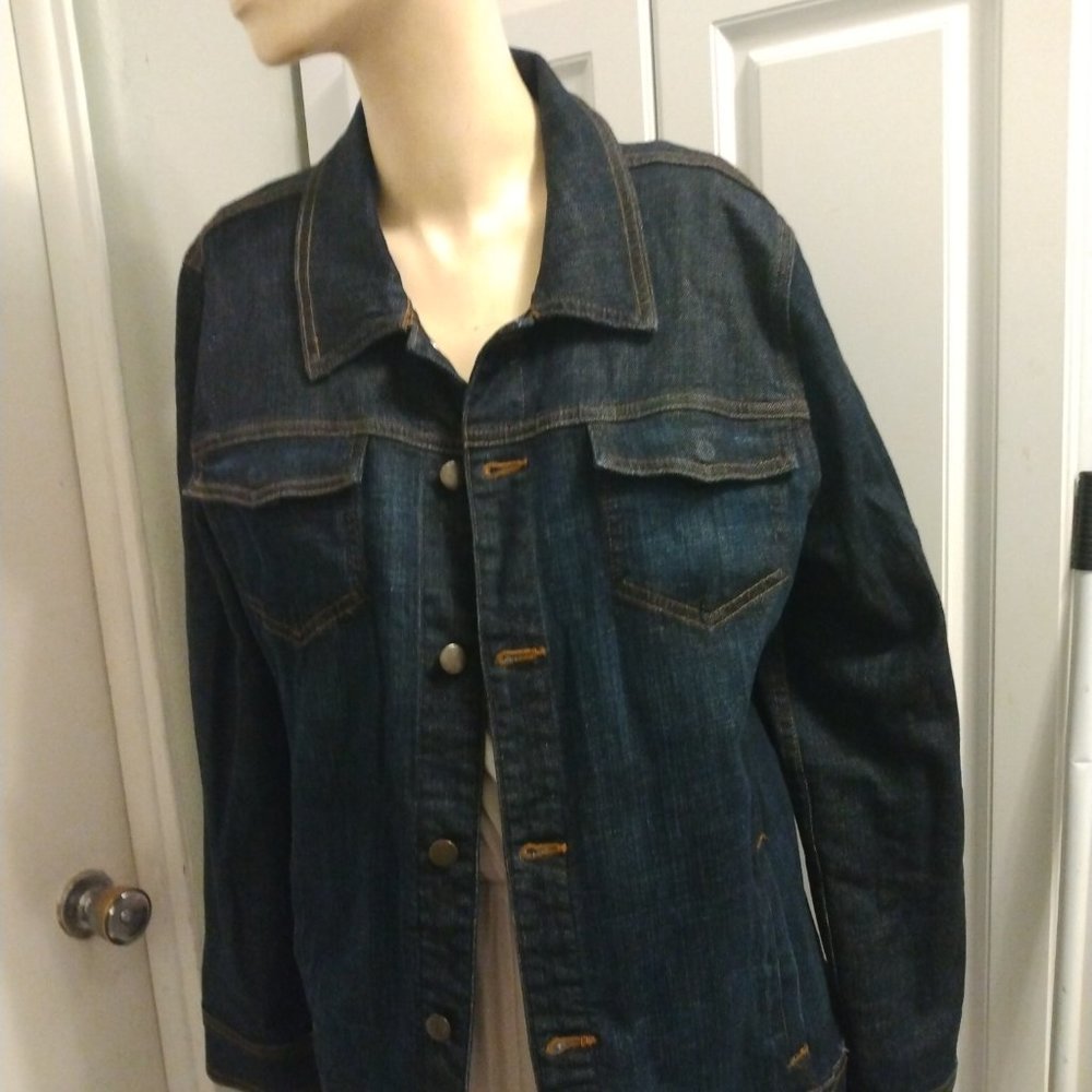 ❤️EILEEN FISHER DENIM Jean Jacket Sz L